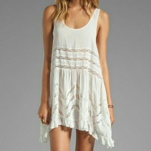 Cream Free People Slip Dress.